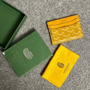 Goyard Yellow Card Holder